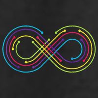 Rainbow Infinity Symbol Pride Autism Awareness Neurodiverse Adult Drive Performance Visor