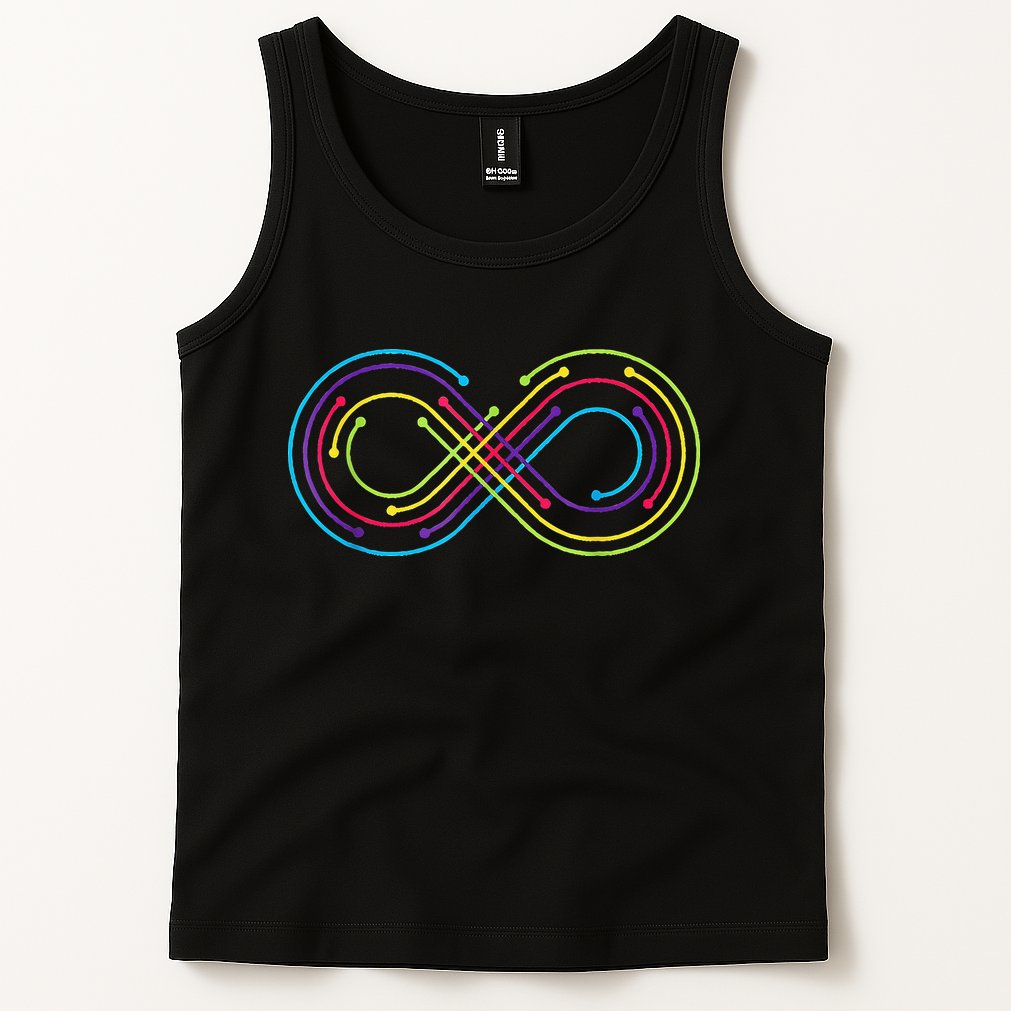 Rainbow Infinity Symbol Pride Autism Awareness Neurodiverse Tank Top