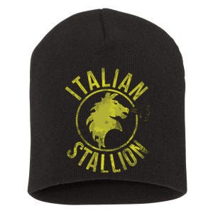 Rocky Italian Stallion Horse Short Acrylic Beanie