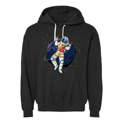 Rocking In Space Astronaut Rock Garment-Dyed Fleece Hoodie