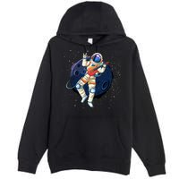 Rocking In Space Astronaut Rock Premium Pullover Hoodie