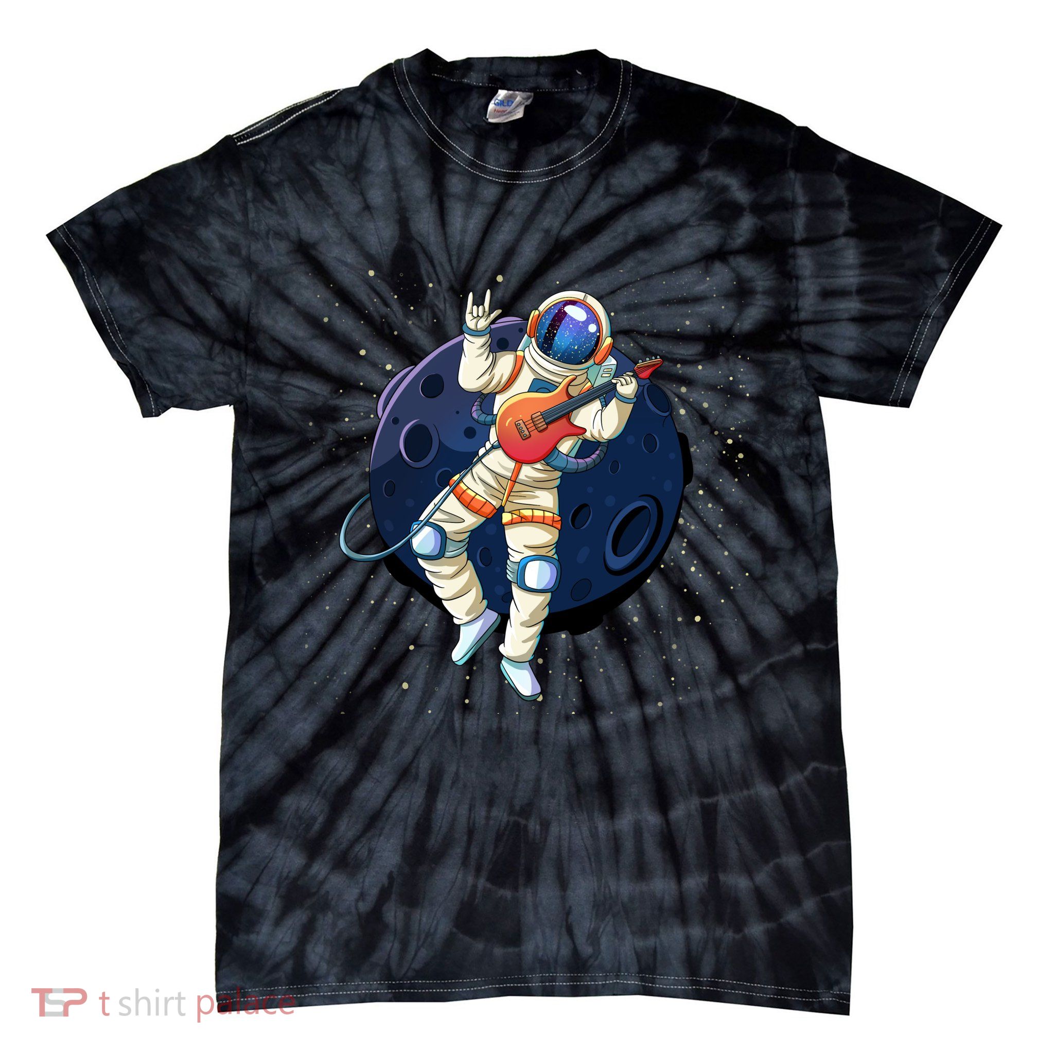 Rocking In Space Astronaut Rock Tie-Dye T-Shirt