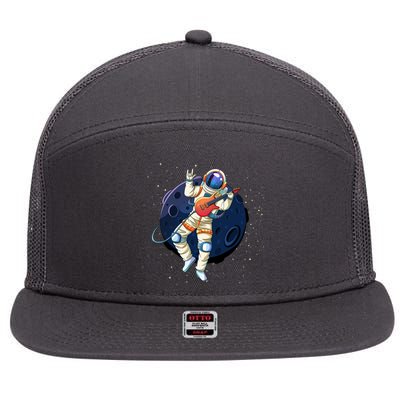 Rocking In Space Astronaut Rock 7 Panel Mesh Trucker Snapback Hat