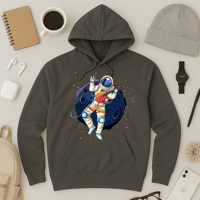 Rocking In Space Astronaut Rock Hoodie