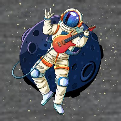 Rocking In Space Astronaut Rock T-Shirt