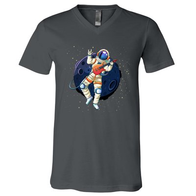 Rocking In Space Astronaut Rock V-Neck T-Shirt