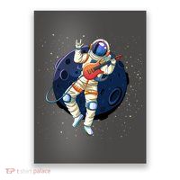 Rocking In Space Astronaut Rock Poster