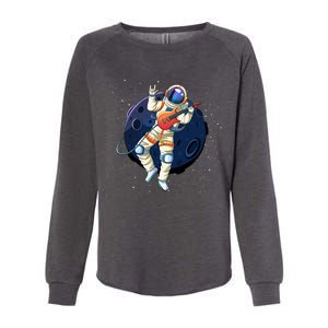 Rocking In Space Astronaut Rock Womens California Wash Sweatshirt