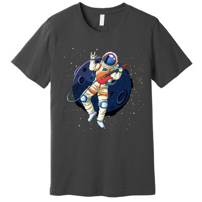 Rocking In Space Astronaut Rock Premium T-Shirt