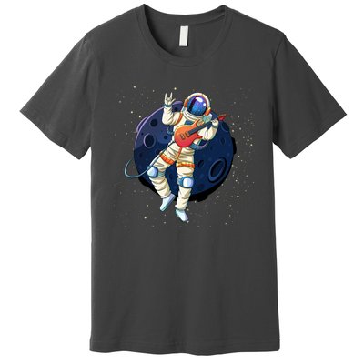 Rocking In Space Astronaut Rock Premium T-Shirt