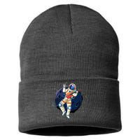 Rocking In Space Astronaut Rock Sustainable Knit Beanie