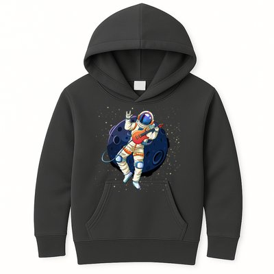 Rocking In Space Astronaut Rock Kids Hoodie