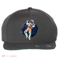 Rocking In Space Astronaut Rock Wool Snapback Cap