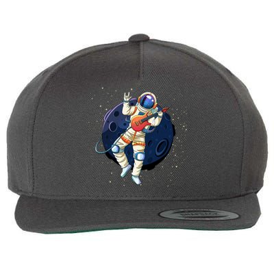 Rocking In Space Astronaut Rock Wool Snapback Cap