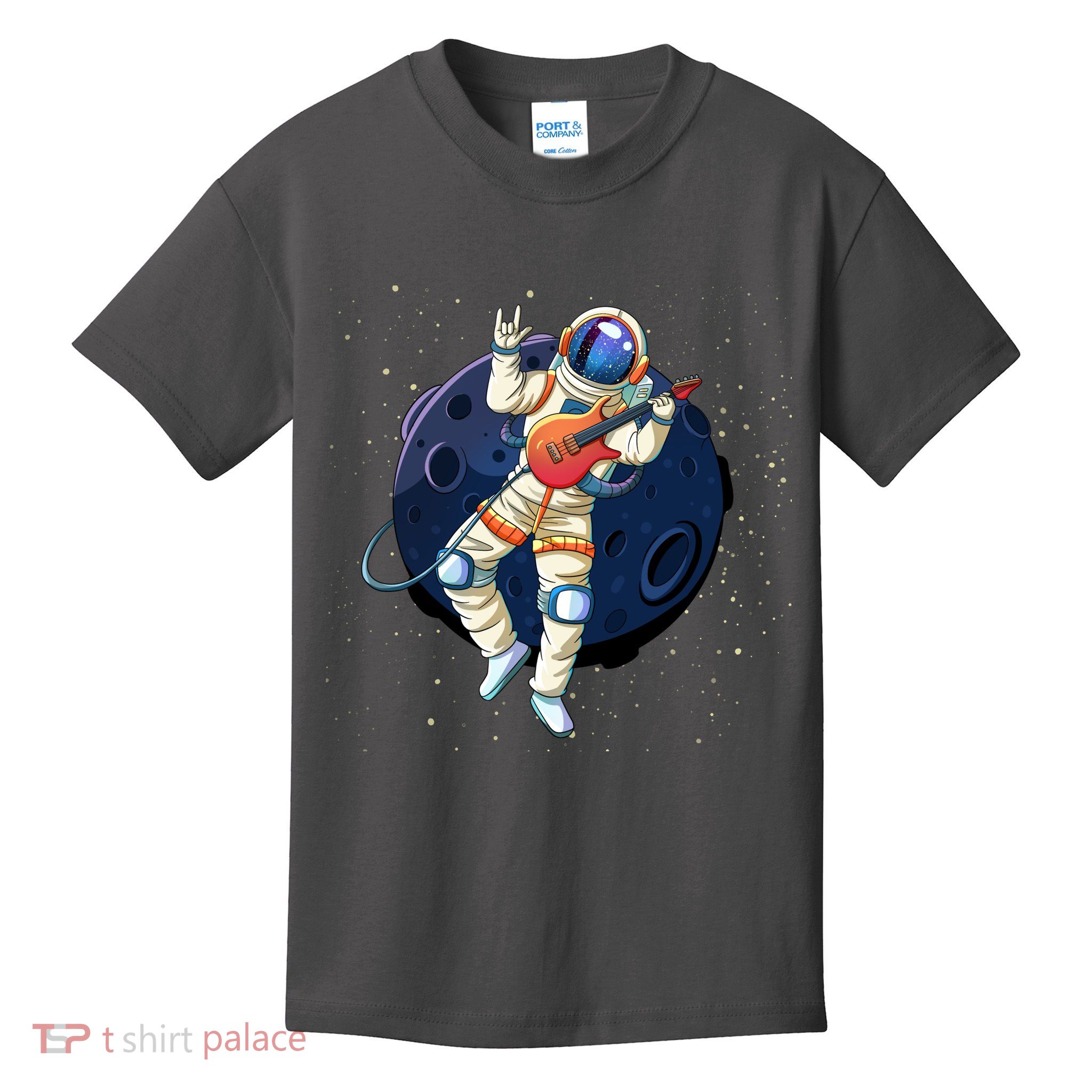 Rocking In Space Astronaut Rock Kids T-Shirt