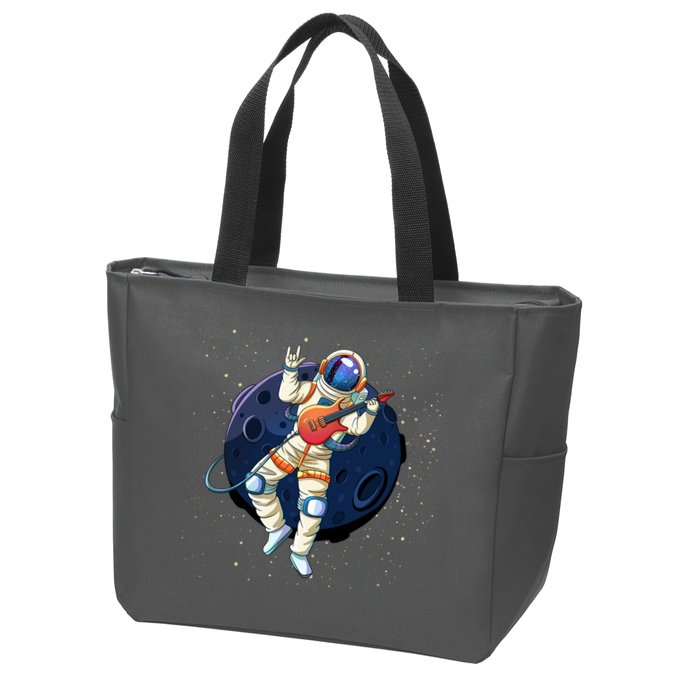 Rocking In Space Astronaut Rock Zip Tote Bag