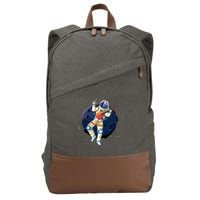 Rocking In Space Astronaut Rock Cotton Canvas Backpack