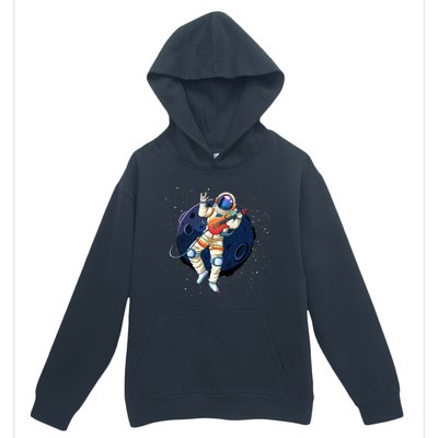 Rocking In Space Astronaut Rock Urban Pullover Hoodie