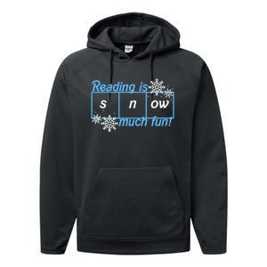 Reading Is Snow Much Fun Science Of Reading Performance Fleece Hoodie