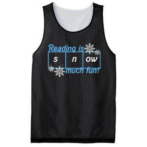 Reading Is Snow Much Fun Science Of Reading Mesh Reversible Basketball Jersey Tank