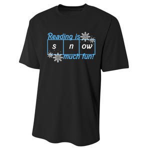 Reading Is Snow Much Fun Science Of Reading Performance Sprint T-Shirt