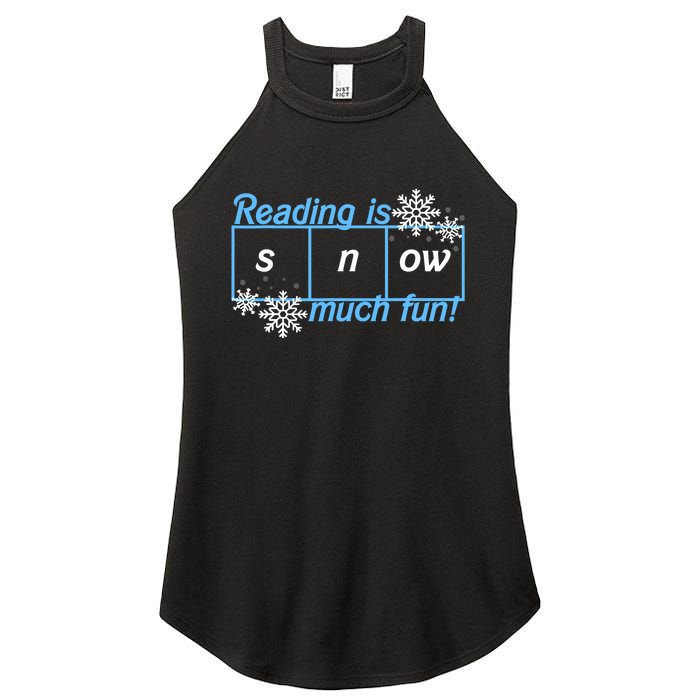 Reading Is Snow Much Fun Science Of Reading Women's Perfect Tri Rocker Tank