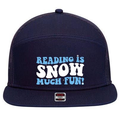 Reading Is Snow Much Fun Science Of Reading 7 Panel Mesh Trucker Snapback Hat