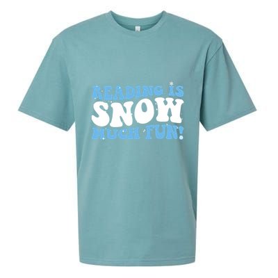 Reading Is Snow Much Fun Science Of Reading Sueded Cloud Jersey T-Shirt