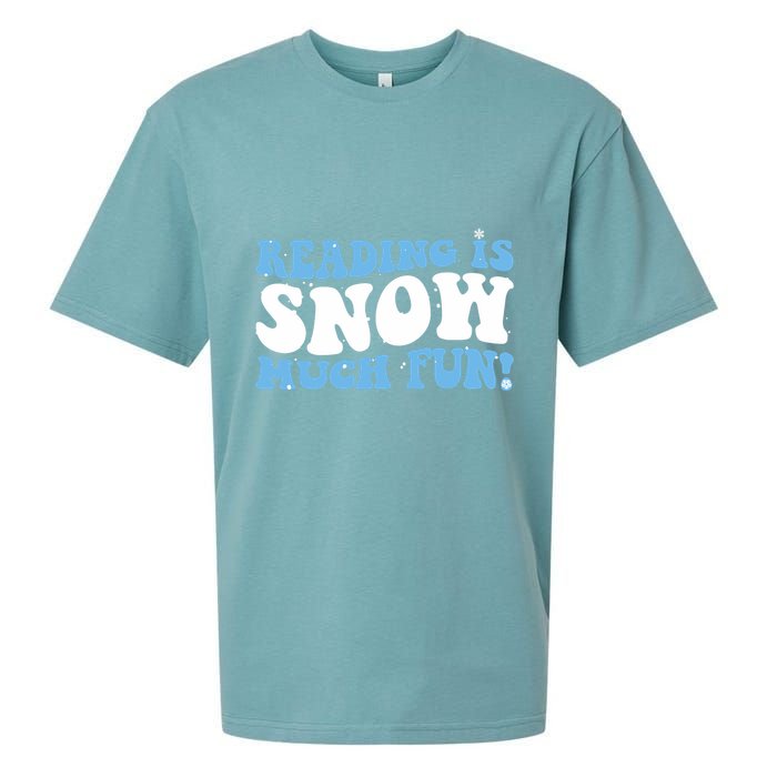 Reading Is Snow Much Fun Science Of Reading Sueded Cloud Jersey T-Shirt