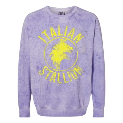 Rocky Italian Stallion Horse Colorblast Crewneck Sweatshirt