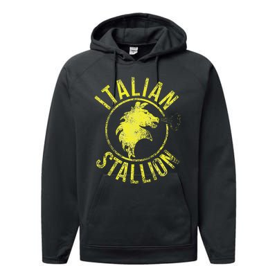 Rocky Italian Stallion Horse Performance Fleece Hoodie