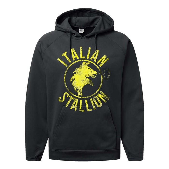 Rocky Italian Stallion Horse Performance Fleece Hoodie