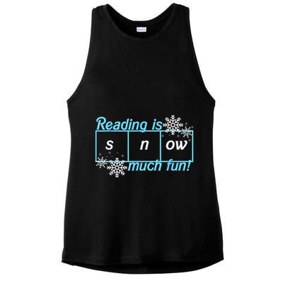 Reading Is Snow Much Fun Science Of Reading Ladies PosiCharge Tri-Blend Wicking Tank