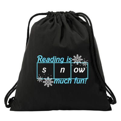 Reading Is Snow Much Fun Science Of Reading Drawstring Bag