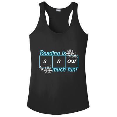 Reading Is Snow Much Fun Science Of Reading Ladies PosiCharge Competitor Racerback Tank