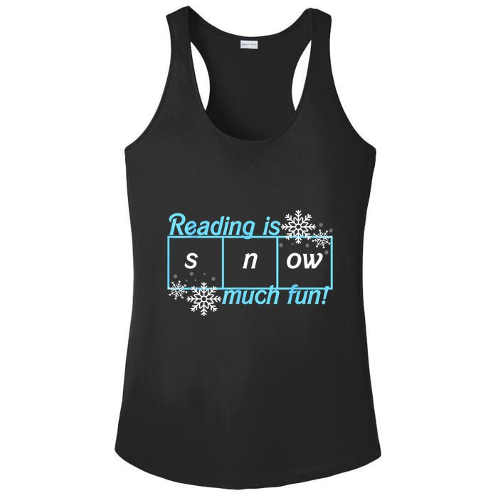 Reading Is Snow Much Fun Science Of Reading Ladies PosiCharge Competitor Racerback Tank