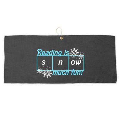 Reading Is Snow Much Fun Science Of Reading Large Microfiber Waffle Golf Towel