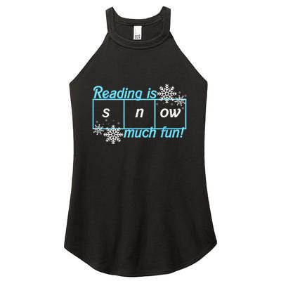 Reading Is Snow Much Fun Science Of Reading Women's Perfect Tri Rocker Tank