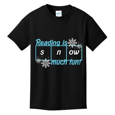 Reading Is Snow Much Fun Science Of Reading Kids T-Shirt