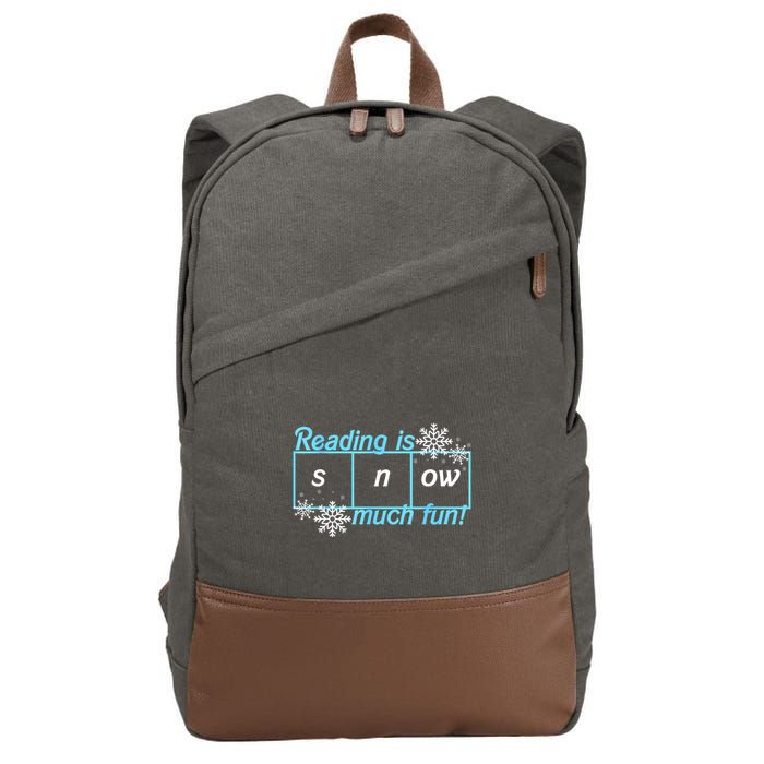 Reading Is Snow Much Fun Science Of Reading Cotton Canvas Backpack