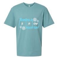Reading Is Snow Much Fun Science Of Reading Sueded Cloud Jersey T-Shirt
