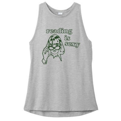 Reading Is Sexy Book Lover Ladies PosiCharge Tri-Blend Wicking Tank