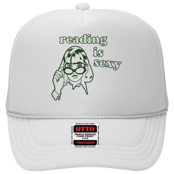 Reading Is Sexy Book Lover High Crown Mesh Back Trucker Hat