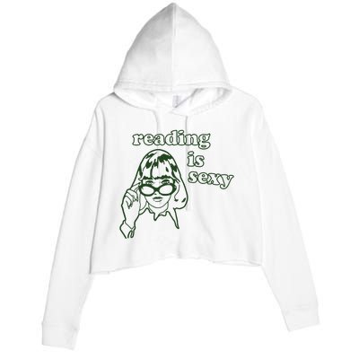 Reading Is Sexy Book Lover Crop Fleece Hoodie