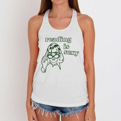 Reading Is Sexy Book Lover Women's Knotted Racerback Tank