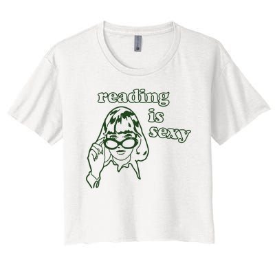 Reading Is Sexy Book Lover Women's Crop Top Tee