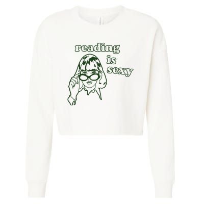 Reading Is Sexy Book Lover Cropped Pullover Crew