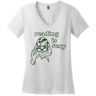 Reading Is Sexy Book Lover Women's V-Neck T-Shirt