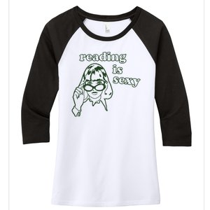 Reading Is Sexy Book Lover Women's Tri-Blend 3/4-Sleeve Raglan Shirt