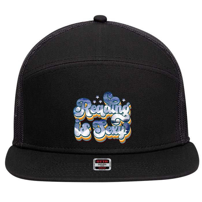 Reading Is Sexy Retro 7 Panel Mesh Trucker Snapback Hat